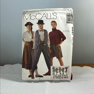 McCall's Vest, Shirt, Skirt, Pants, and Shorts Pattern 4441 SZ 10